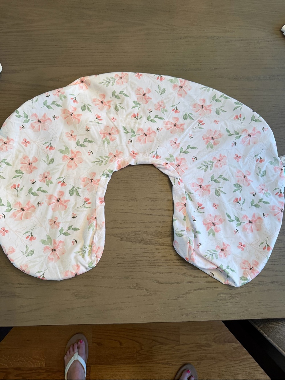 Boppy Nursing Pillow Cover Pink Floral Watercolor Botanical Slipcover Zippered